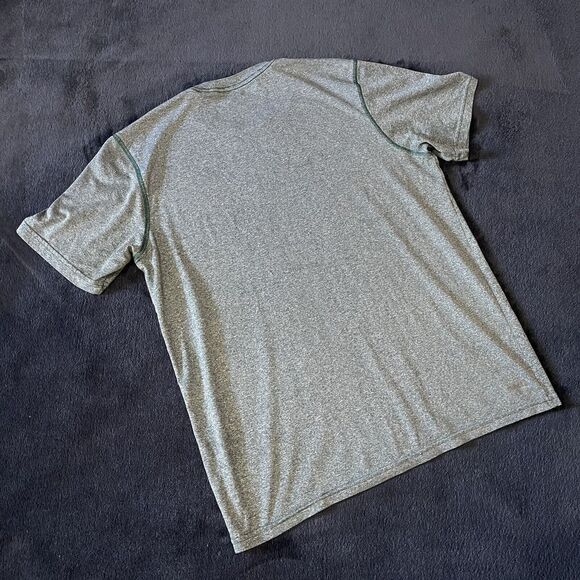 Adidas Tee Adult Size Medium Heather Green Climalite Short Sleeve Training Shirt - Picture 6 of 6